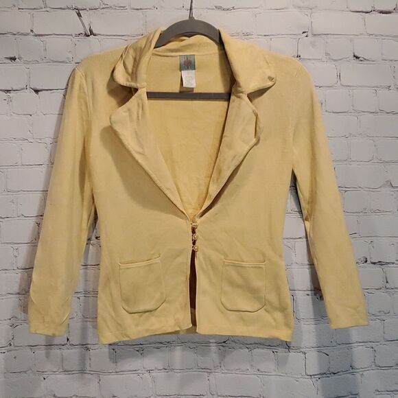 HWR Anthropologie yellow silk blend sweater - Picture 1 of 7